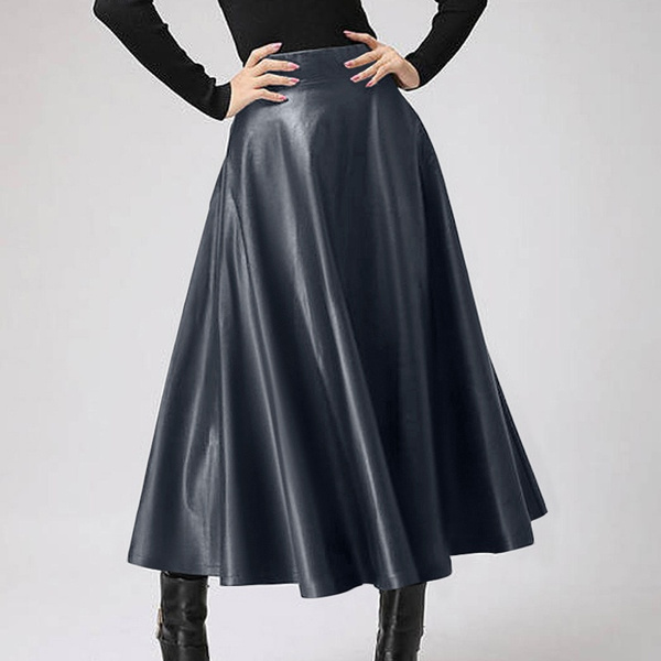 Buy High Waist A Line Pleated Midi Skirt, Women's Swing Vintage