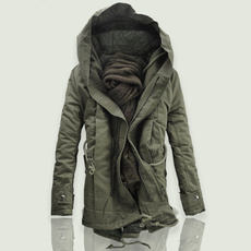 Army, black, hooded, Winter