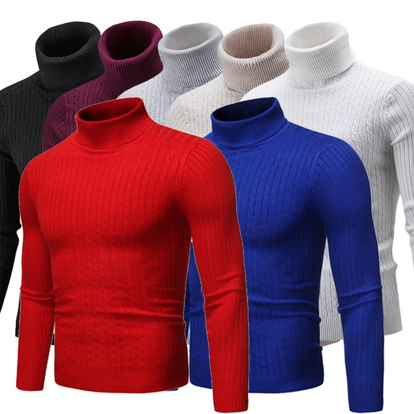 13 Color Mens Kintwear Turtleneck Underwear Autumn and Winter Sweater ...