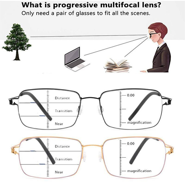 titanium progressive glasses