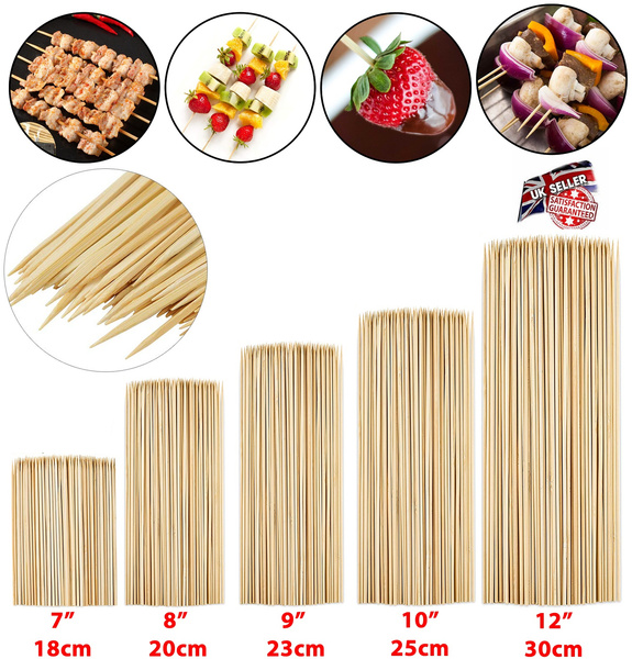 100 Wooden Bamboo BBQ Chocolate Fountain Fondue Skewers 