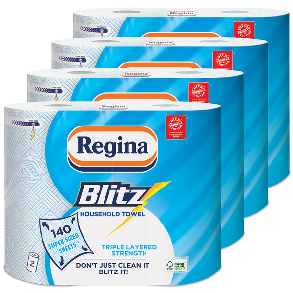 Regina Blitz 3 Ply Kitchen Roll Paper Towels 8 Rolls 70 Sheets Per   5f99902ecdd1462eed0a712c Large 