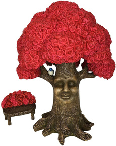 Beautiful, pink, miniaturegarden, gnome
