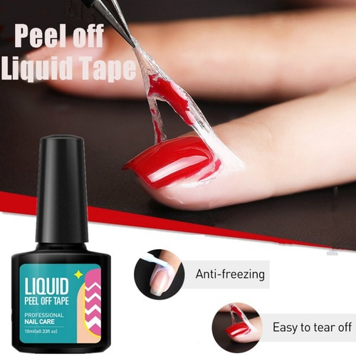 Latex Nail Polish Barrier, 2PCS 15ML Liquid Latex Nail Polish Peel off Base  Coat Cuticle Guard for Nail Art Liquid Tape Protector by Tecanne