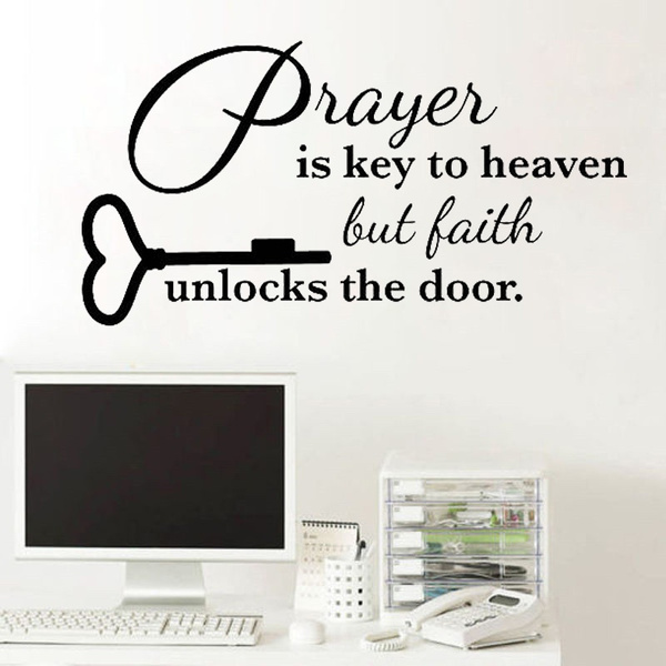 Christianity Wall Sticker Christian Room Decor Word Prayer Is Key To ...