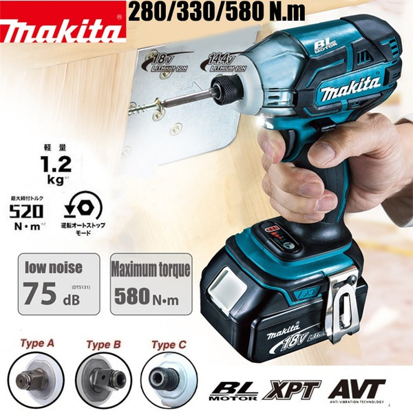 Artifact lounge I Top Quality Makita DTW285 18V Impact Wrench Brushless Motor Cordless  Electric Wrench Power Tool 520 N.m 1/2" Torque Rechargeable Impact Wrench  Not Contain Batteries 3 Types Of Heads. | Wish