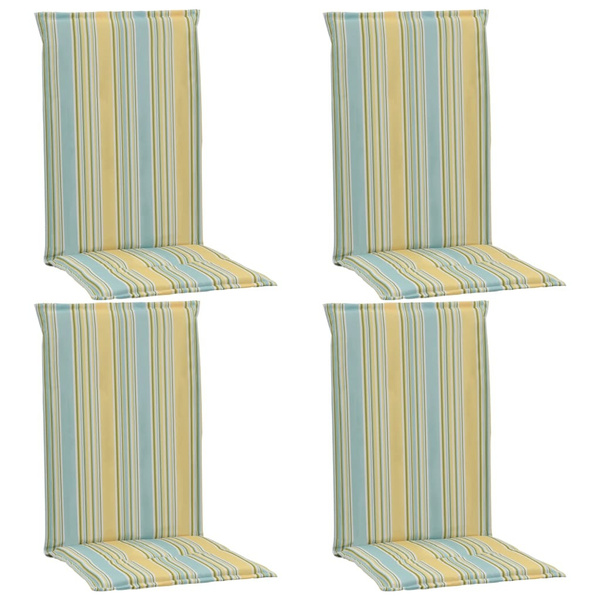 Garden chair cover 4 pieces. Printed multicolored 120 × 50 × 3 cm