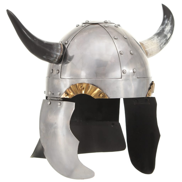 Fantasy Viking Helmet Larp Silver Steel Wikingerhelm Viking Helm Casque 