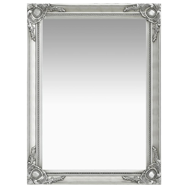 Wall Mirror Baroque Style 60x80 cm Silver Wandspiegel Muur spiegel ...