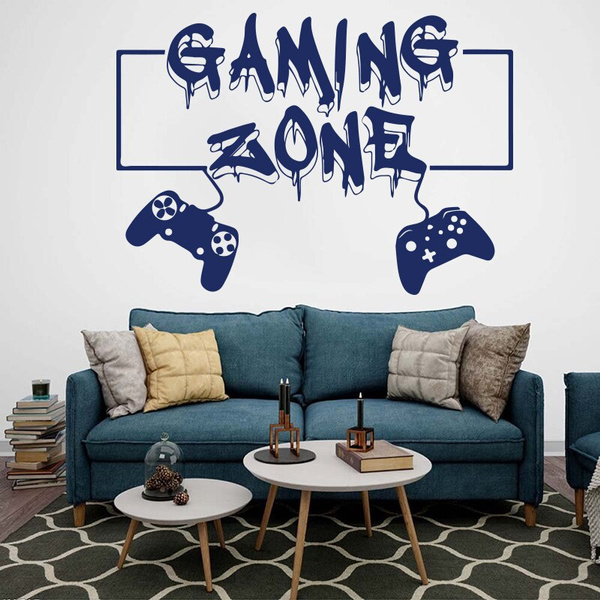 Gaming Zone Eat Sleep Game Controller Video Game Wall Sticker Boy Room Play  Room Gaming Zone Wall Decal Bedroom Vinyl Mural M330