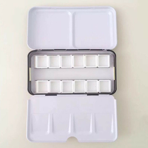 12 Grille Vide Aquarelle Palette Peinture métal boîte Solide Aquarelle Peinture Vide Peinture Aquarelle boîte Vide boîte de bidon | Votre wishlist sur