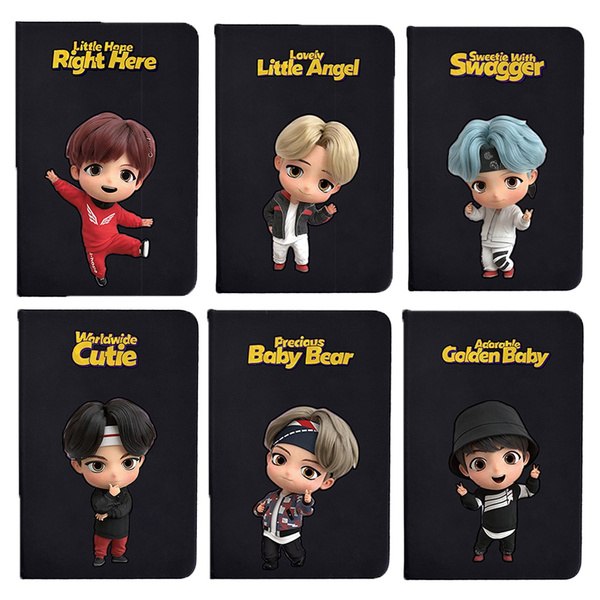 BK2 Kpop BTS Bangtan Boys Black Notebook Love Yourself Imitation Leather Cartoon Character Photo Notebook Note Pad 70 Sheets Nuofeng BK2 Kpop BTS Bangtan Boys Black Notebook Love Yourself Imitation Leather Cartoon Character Photo Notebook Note Pad 70 Sheets Nuofeng