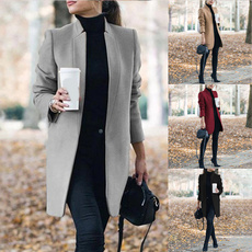 Stand Collar, woolen coat, woolen, autumn and winter