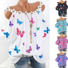 blouse, butterfly, Plus Size, autumnblouse