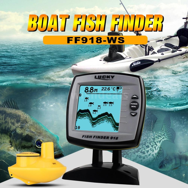 Lixada LUCKY Fish Finder FF918-WS Wireless Sonar Depth 125KHz