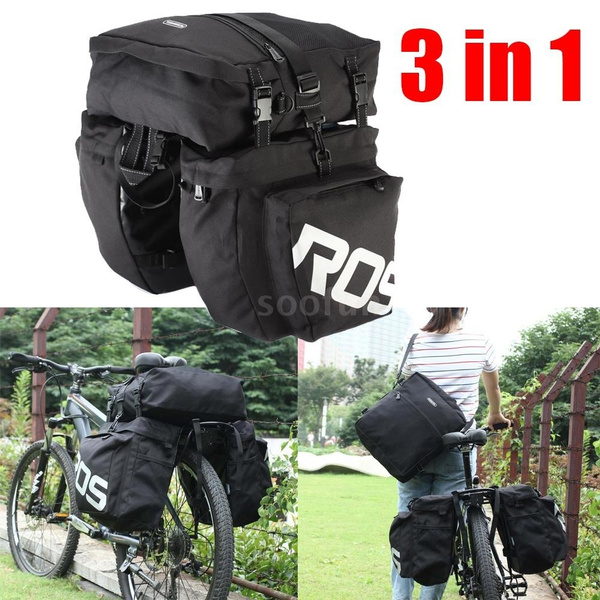 Roswheel 14024 Convertible Bike Bicycles Rear Rack Seat Pannier Trunk...