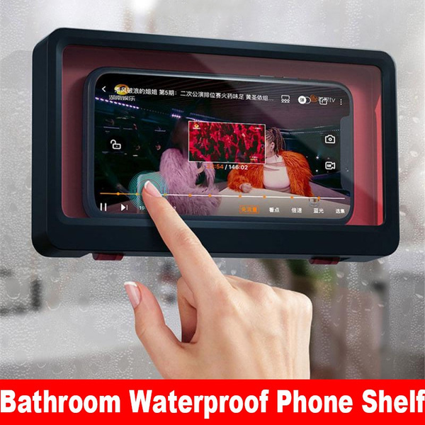 Bathroom Waterproof Phone Holder Simple Wall Mounted Phone Case Kitchen