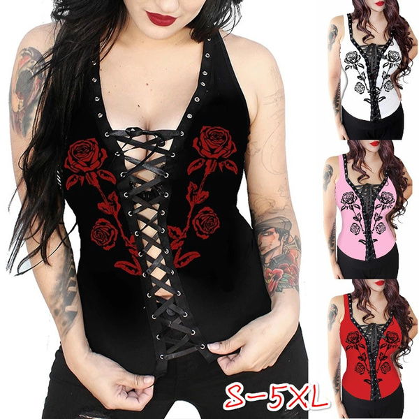  Gothic Corsets for Woman Exotic Slim Bustier Tops Lace