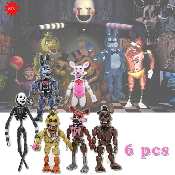 6pcs Five Nights At Freddy S Figura De Ação Fnaf Bonnie