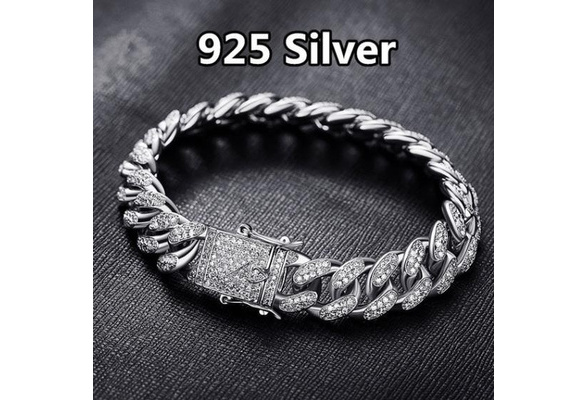 Silver LV Cuban Bracelet – Kimberly May