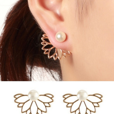 Fashion, lotusearring, Pearl Earrings, Exquisite Earrings