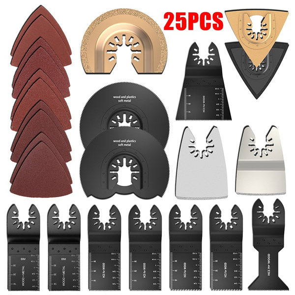 25/10PCS High Carbon Steel Mix Saw Blade Oscillating Multitool Power Tool Bimetal Saw Blades
