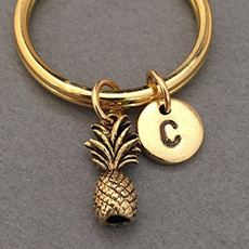 monogram, pineapplekeychain, Key Chain, Food