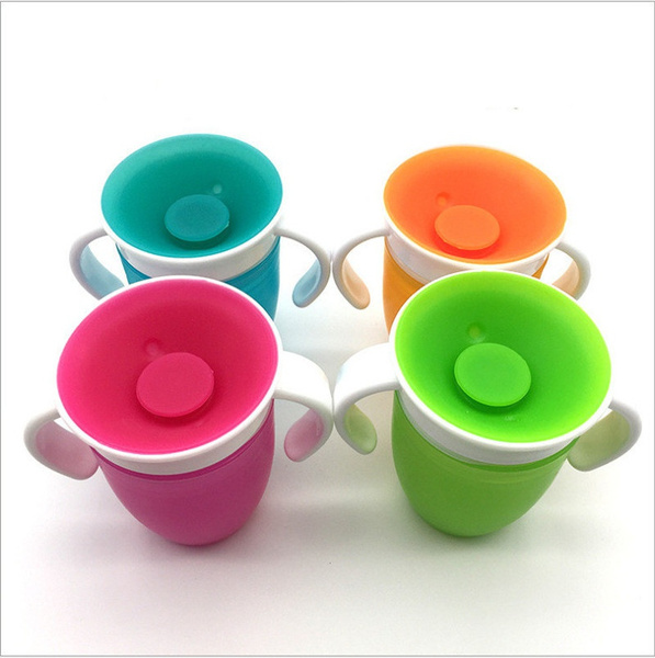 1pcs Baby cups can be turned magic cup baby learning drinking cup