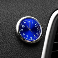 blue dial & black shell Txian Custom High Accuracy Car Clock Small Round Onboard Quartz Clock Perfect Car Decoration 