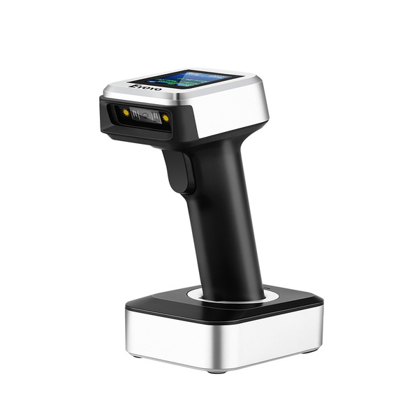Android USB Wired/Bluetooth/ 2.4G Wireless Connection 1D Wireless Barcode Reader w/TFT Color LCD Screen & Time Prefix Suffix CCD Scanning for iPad Eyoyo Bluetooth Barcode Scanner Tablet PC iPhone 
