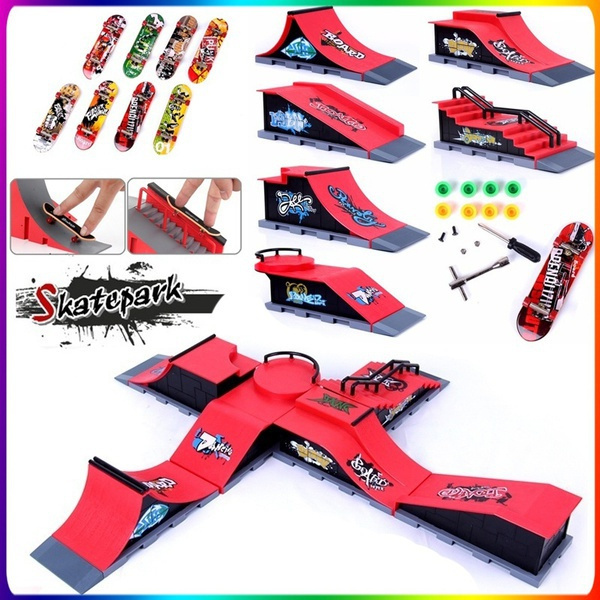 2021 Newest 10 Types Mini Skate Park Ramp Sports Tech Deck Finger Board ...