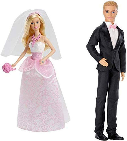 bride and groom barbie dolls