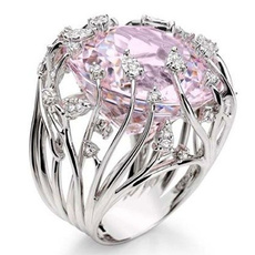 pink, Sterling, wedding ring, pink sapphire