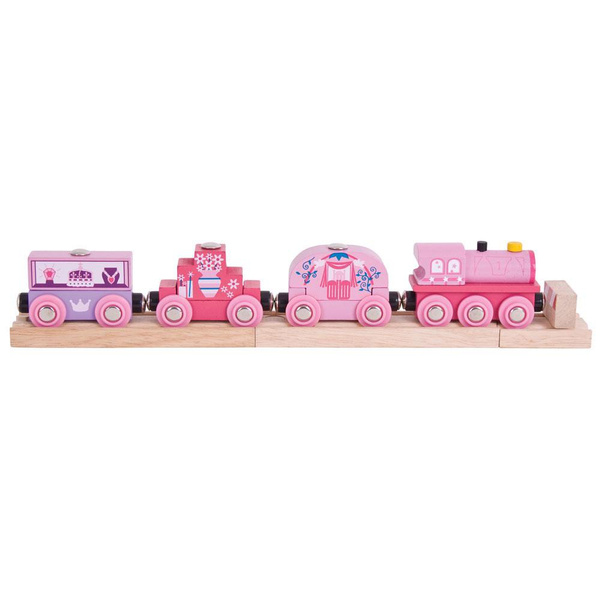 Bigjigs Rail, Princess Train, Wooden Toys, Girls Train Set, Princess