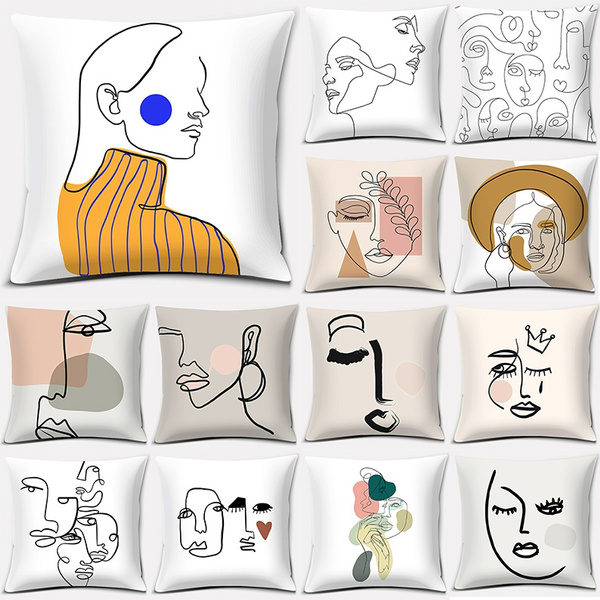 Abstract clearance face pillow