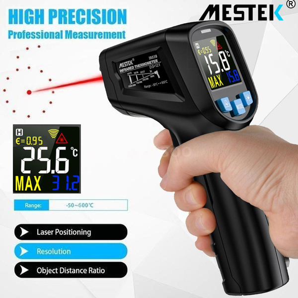 High Precision Industrial Infrared Thermometer Handheld Digital LCD Non-Contact