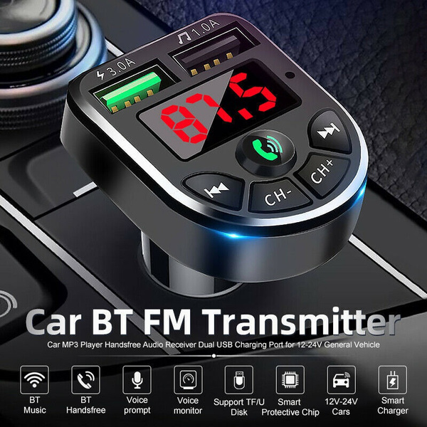 3.1A FM Transmitter Car MP3 Player USB Car Charger Handsfree Bluetooth 5.0