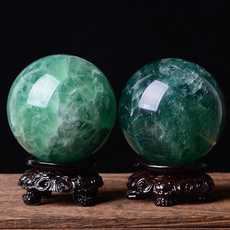 Ball, quartzcrystal, sphere, fluorite