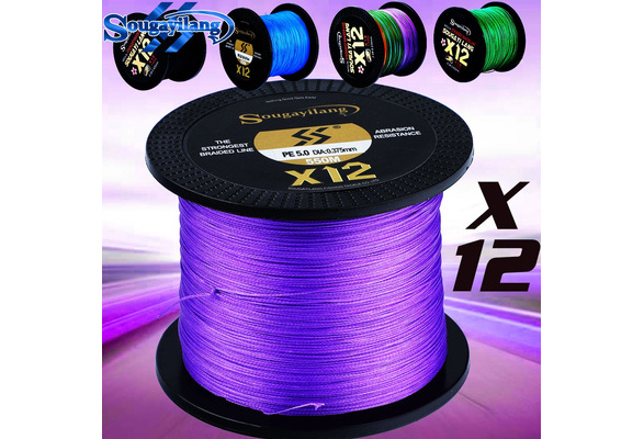 Sougayilang 12 Strands Braided Fishing Line Abrasion Resistant Braided  Lines Incredible Super Strong PE Fishing Lines