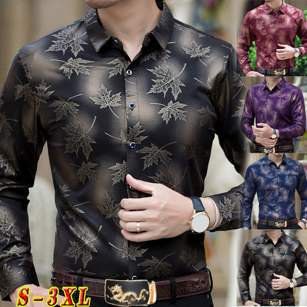 Mens Maple Leaf Printing Casual 