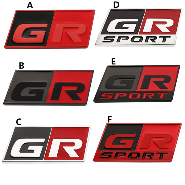 3d Metal Decal Car Sticker Gr Sport Logo Decal For Toyota Hv Yaris Grmn 