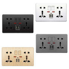 13a, Sockets, Double, pushbutton