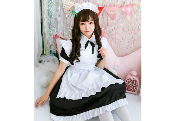 WSTERAO Japans Anime Sissy Maid Dress Cosplay Sweet Classic Dames Frans Schort Meid Kostuum Fancy Korte Mouw Outfit Clubwear