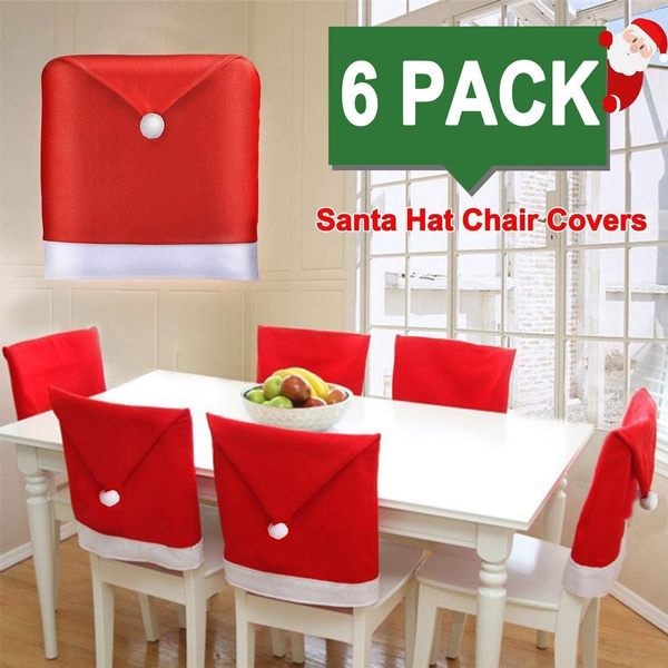 6 PACK Christmas Chair Covers Christmas 
