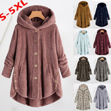 Fleece, Fashion, Winter, Long Coat