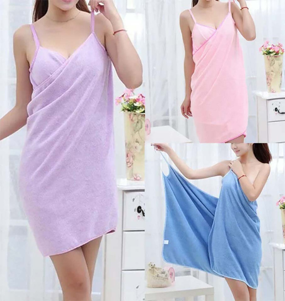 New Home Textile Towel Women Robes Bath Wearable Towel Dress