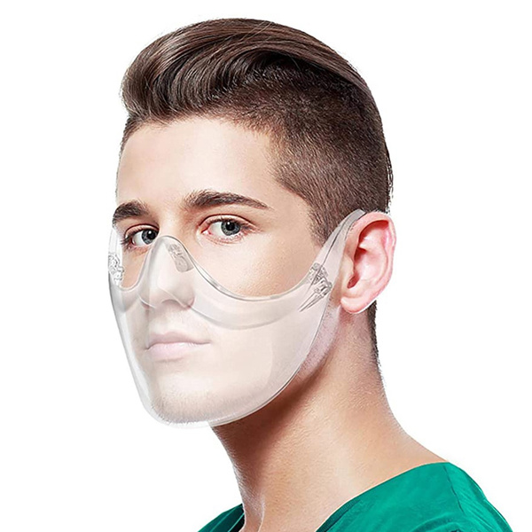 Clarity Mask Face Mouth Shield Combine Comfort & Safety Polycarbonate  Plastic Reusable Clear Face Mask Anti Fog and Durable