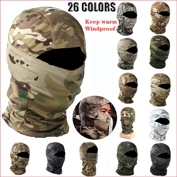 Camouflage Face Mask with Spikes For Bikers Military & Army 