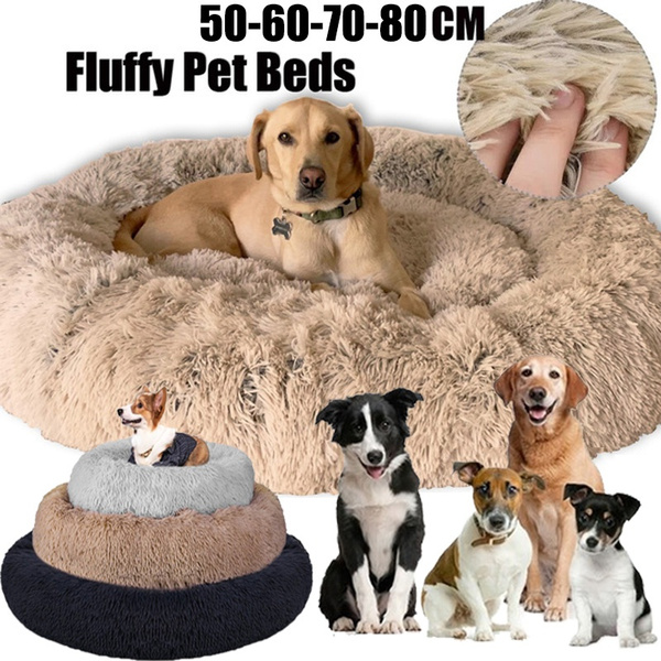 DEKO Pet Dog Bed Super Soft Kennel Round Fluffy Cat House Warm Comfortable  Sleeping Cushion Mat Sofa Washable Puppy Plush | Wish