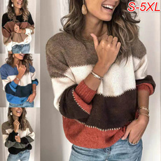 Plus Size, knitted sweater, Casual sweater, Tops
